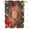 Wood Panel Lights - Monogram Q House Flag