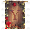 Wood Panel Lights - Monogram Y House Flag