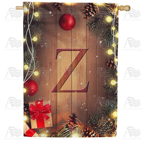 Wood Panel Lights - Monogram Z House Flag