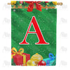 Merry Christmas - Monogram A House Flag