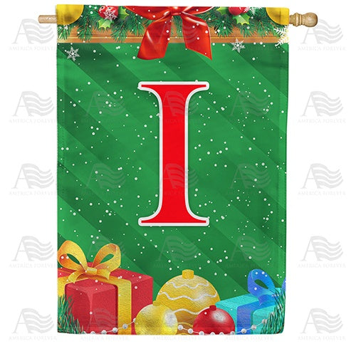 Merry Christmas - Monogram I House Flag