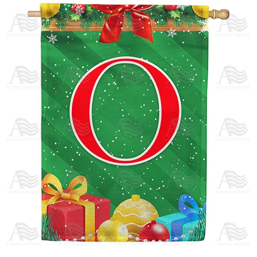Merry Christmas - Monogram O House Flag