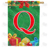 Merry Christmas - Monogram Q House Flag