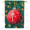 Christmas Ball - Monogram F House Flag