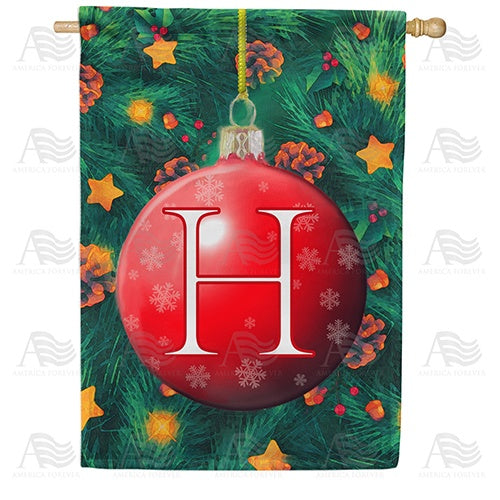 Christmas Ball - Monogram H House Flag