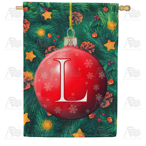 Christmas Ball - Monogram L House Flag