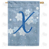 Blue Winter Monogram X House Flag