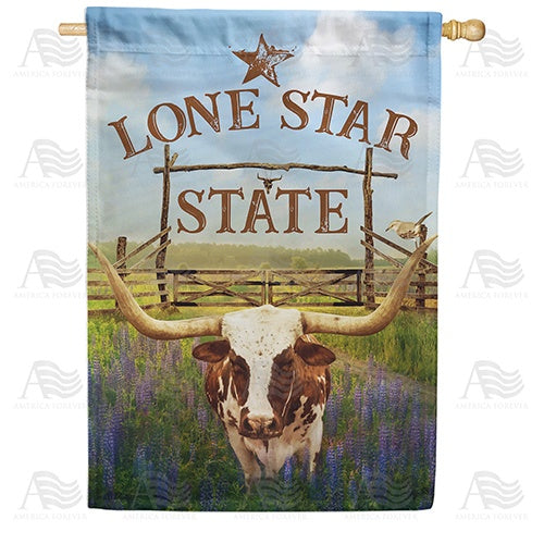 Texas Longhorn House Flag
