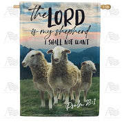The Lord Is My Shepherd House Flag