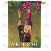 Wine Welcome House Flag