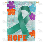 Ovarian Cancer Awareness House Flag