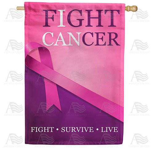 Fight Cancer House Flag
