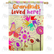 Grandkids Spoiled Here Fingerpaint House Flag