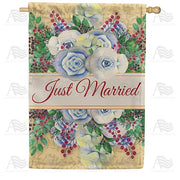 Just Married House Flag