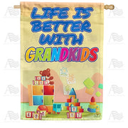 Grandkids Keep You Young House Flag