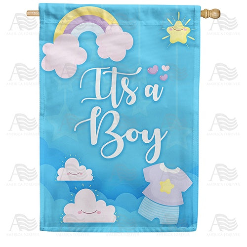 It's A Boy House Flag