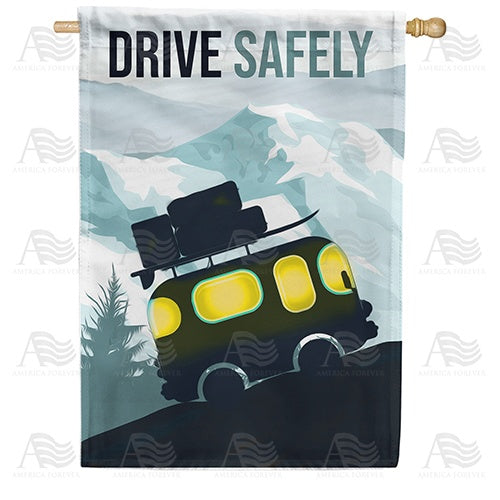 Safe Camping Travels House Flag