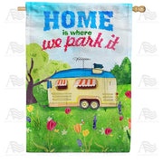Our Home On Wheels House Flag