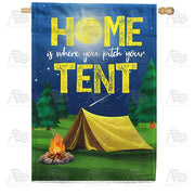Pitch Tent, You're Home! House Flag