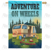 Adventure On Wheels House Flag
