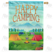 Happy Camping House Flag