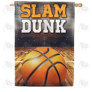 Basketball Slam Dunk House Flag