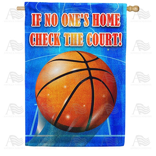 At The Basketball Court House Flag