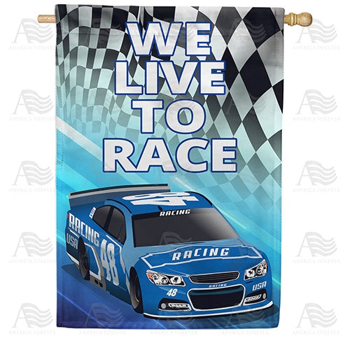 Racing In Our Blood House Flag