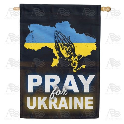 Pray for Ukraine House Flag