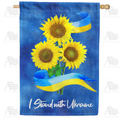 Ukraine Sunflowers House Flag