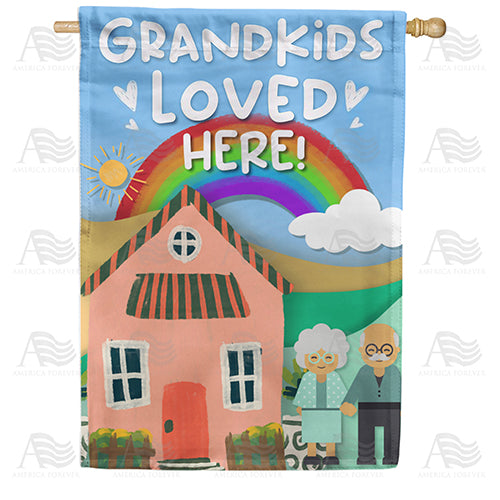 Grandkids Brighten Our Day House Flag