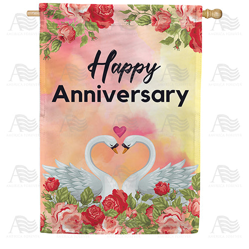 Anniversary Swans House Flag