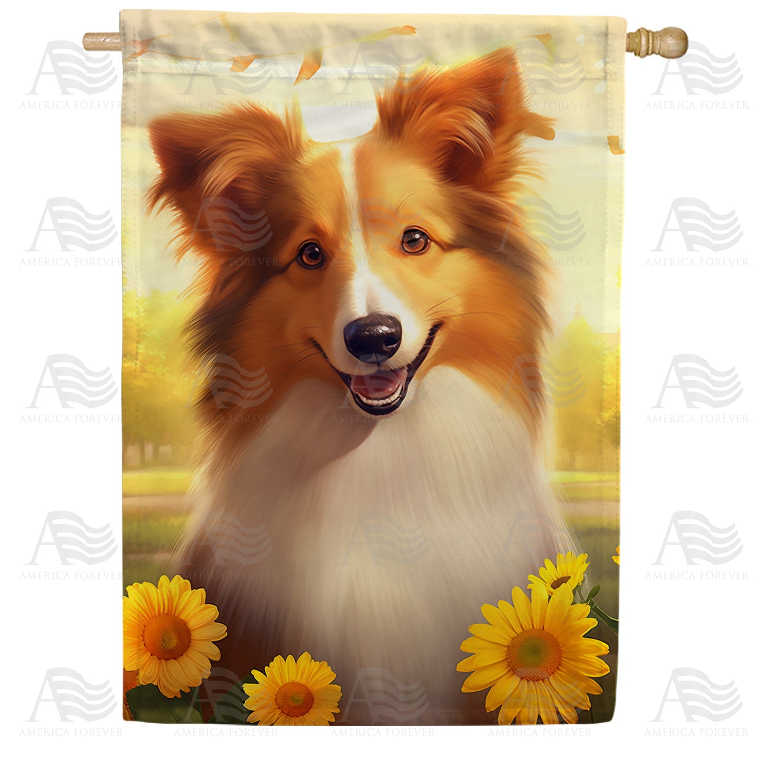 Sweet Collie House Flag