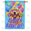 Birthday Dog House Flag