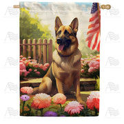 German Shepherd House Flag