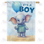 Baby Boy Elephant House Flag