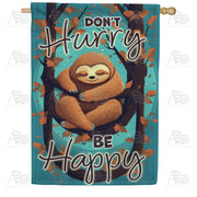 Happy Sloth House Flag