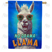 No Drama Llama House Flag