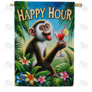 Happy Hour Monkey House Flag
