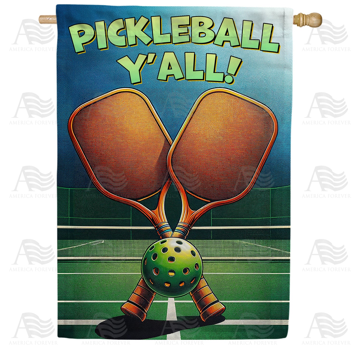 Courtside Pickleball Rally House Flag