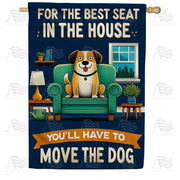 Best Seat Dog Humor House Flag