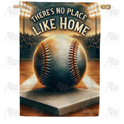 No Place Like Home Baseball House Flag