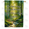 Forest Refuge Biblical Verse House Flag