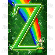 Leprechaun Rainbow - Monogram Z House Flag