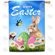 Happy Easter Bunny House Flag