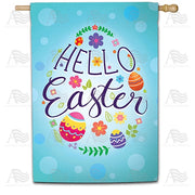 Eggsciting Easter House Flag