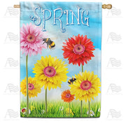 Spring Bees House Flag