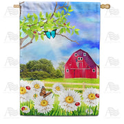 Spring at the Farm House Flag