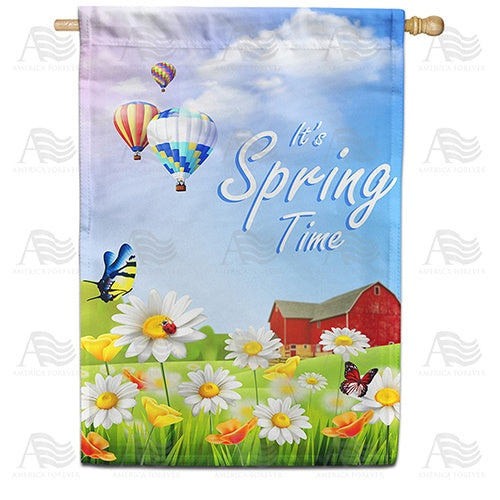It's Spring Time at the Farm House Flag