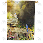 Spring in the Woods House Flag